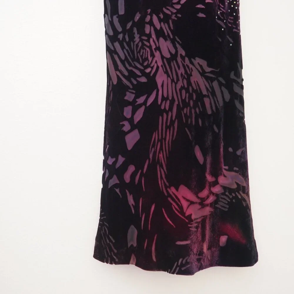 Vintage Andrea Polizzi for Rex Lester 90’s Burnout Velvet Bedazzled Dress - Picture 6 of 10